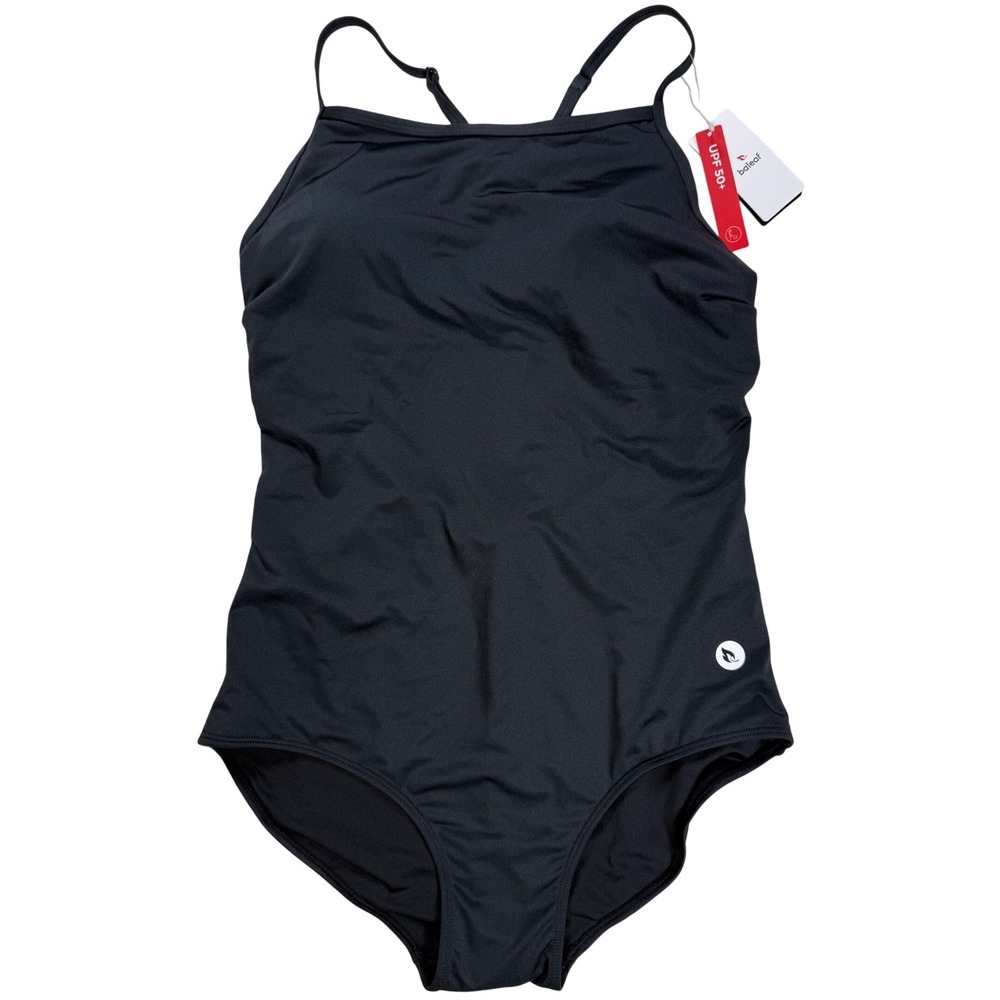 Baleaf‎ Womens One Piece Swimsuit Black UPF 50+ Athletic Keyhole Back NWT Size S